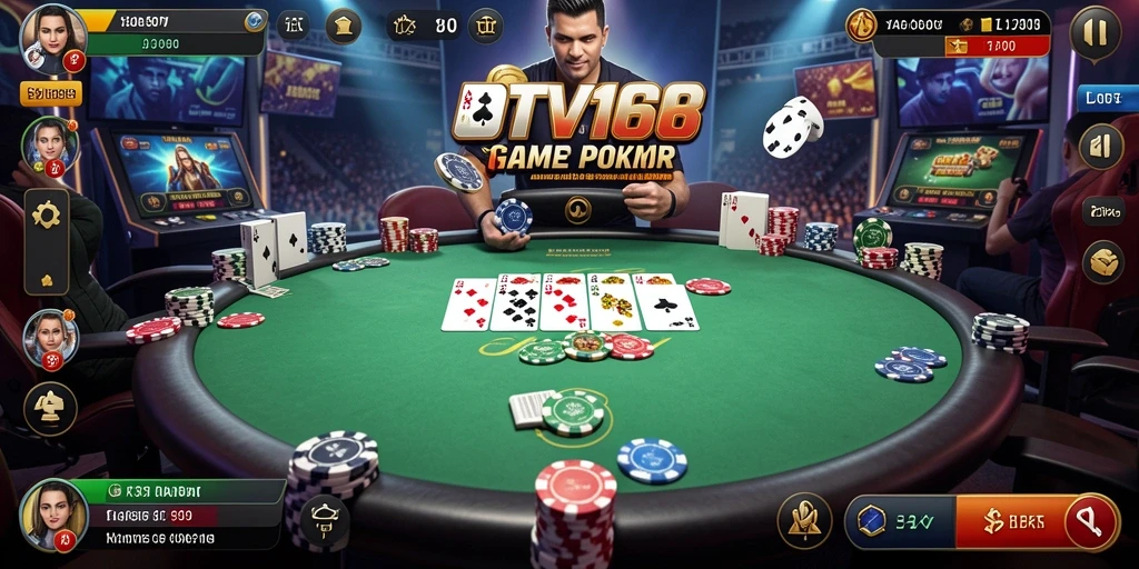 Tampilan menarik dari gameplay poker di BTV168 yang menegangkan.