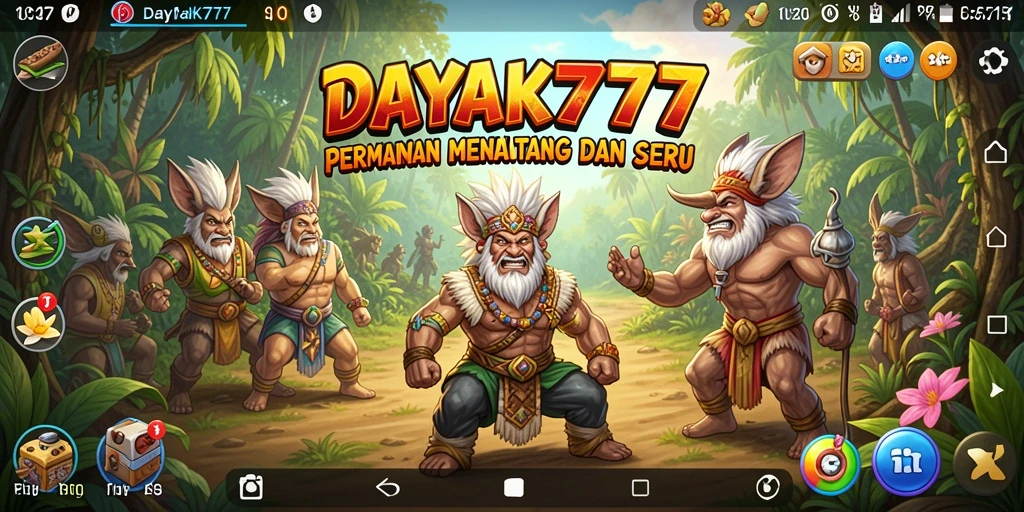 Screenshot DAYAK777 menampilkan gameplay puzzle yang penuh warna dan menantang.