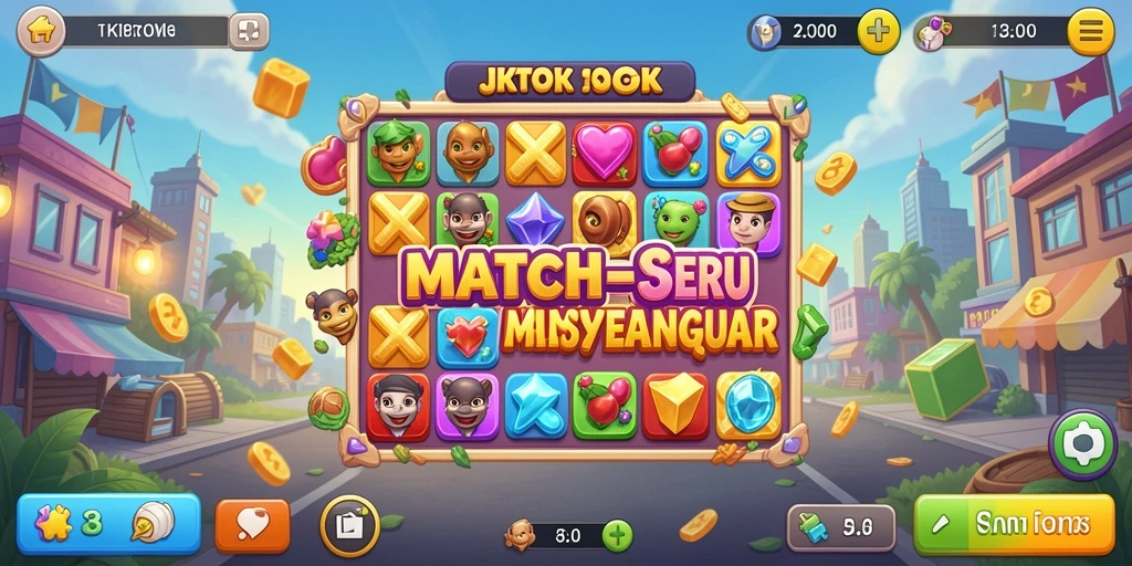 Gameplay Match-3 yang seru dan mengasyikkan.