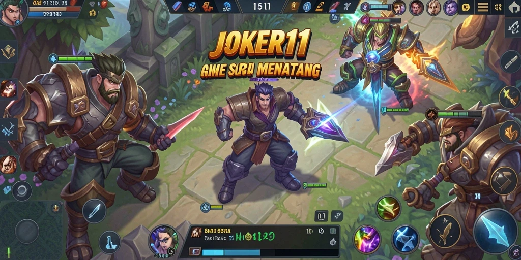 Gameplay seru JOKER11 dengan aksi MOBA yang mendebarkan.