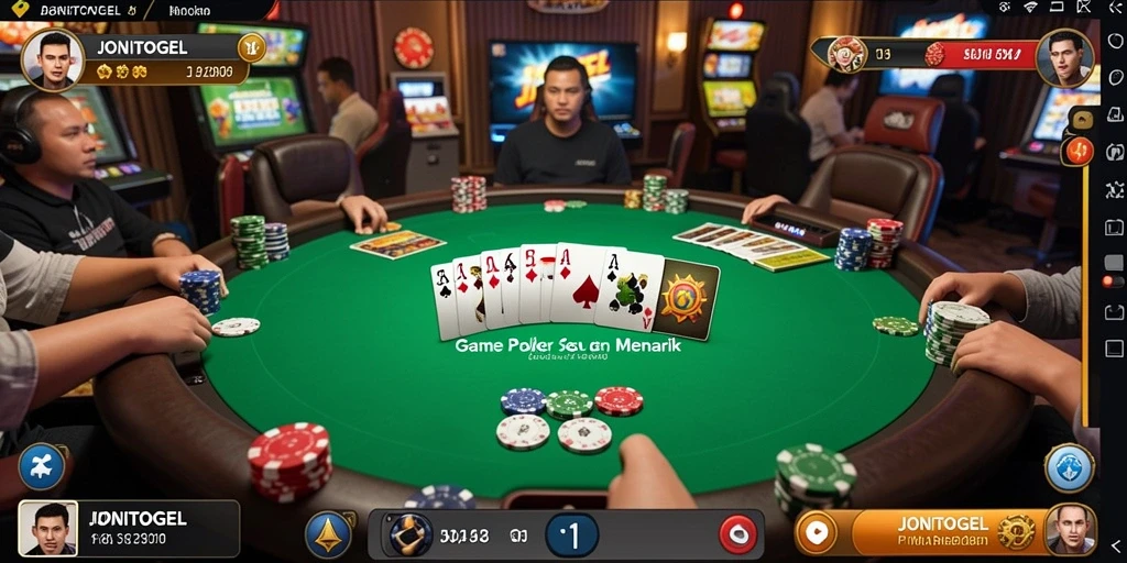Tampilan gameplay JONITOGEL yang menegangkan dan seru.