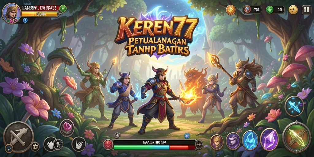 Tangkapan layar dari gameplay seru KEREN77 dalam pertarungan ARPG.