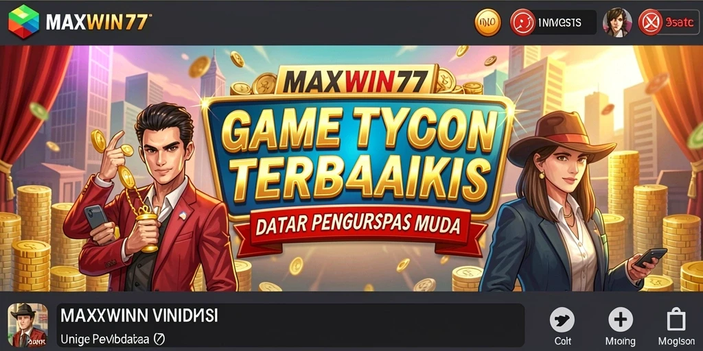 Screenshot MAXWIN77 menampilkan pengalaman bermain Tycoon yang seru.