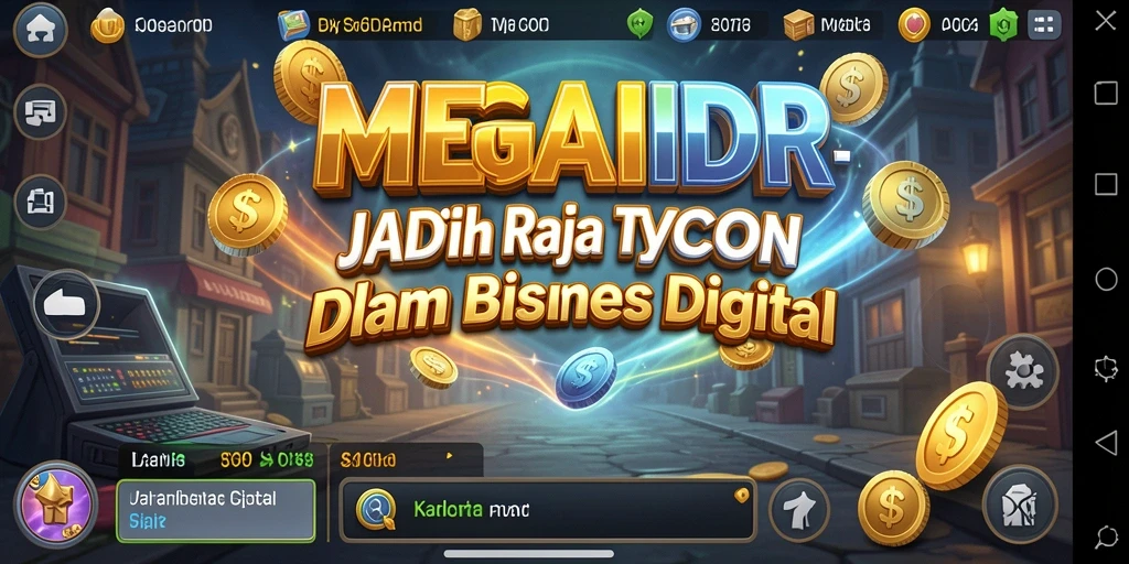 Tampilan gameplay <strong>MEGAIDR</strong> yang menunjukkan strategi bisnis yang menarik.