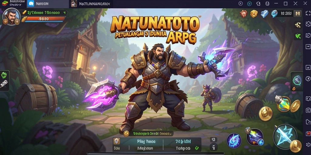 Tampilan seru gameplay NATUNATOTO dalam pertempuran epik.