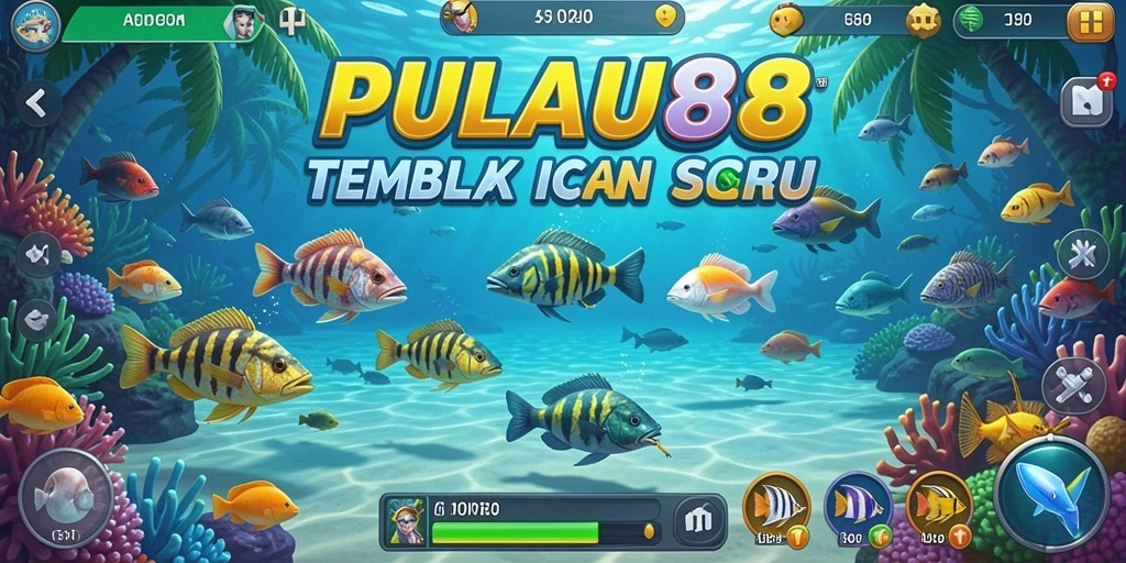 Tampilan gameplay PULAU88 dengan serunya menembak ikan.
