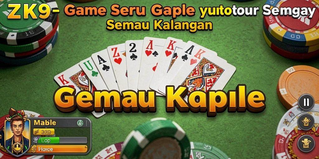 Tampilan gameplay ZK9 yang seru dan penuh strategi Gaple.